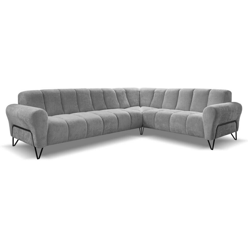 Beautysofa ROHOVÁ pohovka Volare bez funkce spaní, šedá, levá