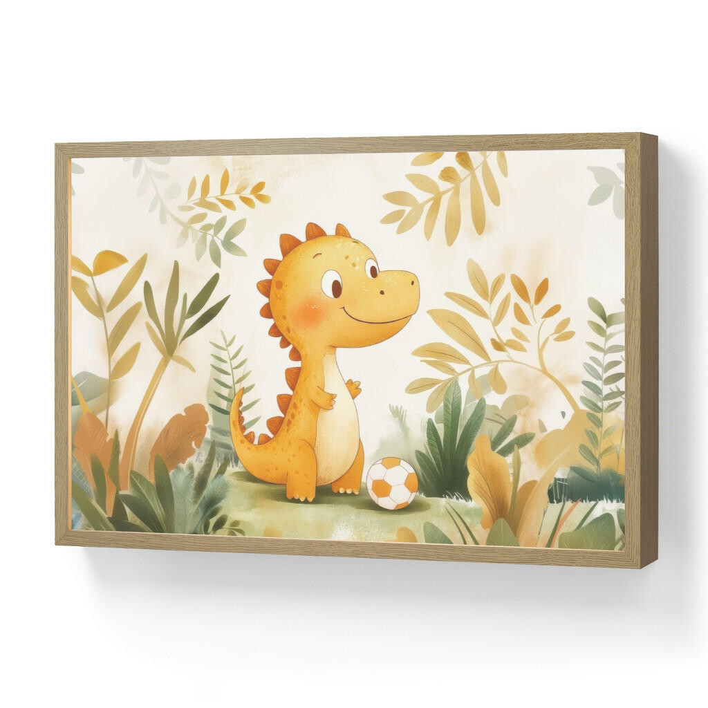 OnlyWow NÁSTĚNNÁ LAMPA S AKUMULÁTOREM Dino - Fotbal - Orange 60x40 cm