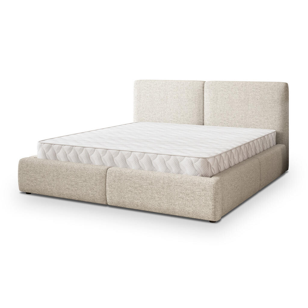 MASSENO ČALOUNĚNÁ Postel FELURO 200x200 cm Krémová