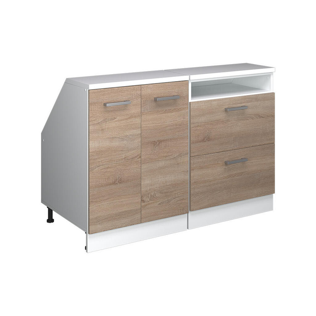 Vicco KUCHYŇSKÁ SKŘÍŇKA POD ŠIKMOU STŘECHU R-Line Sonoma 120 cm Sada 2 korpusů skříně hloubka 60 cm