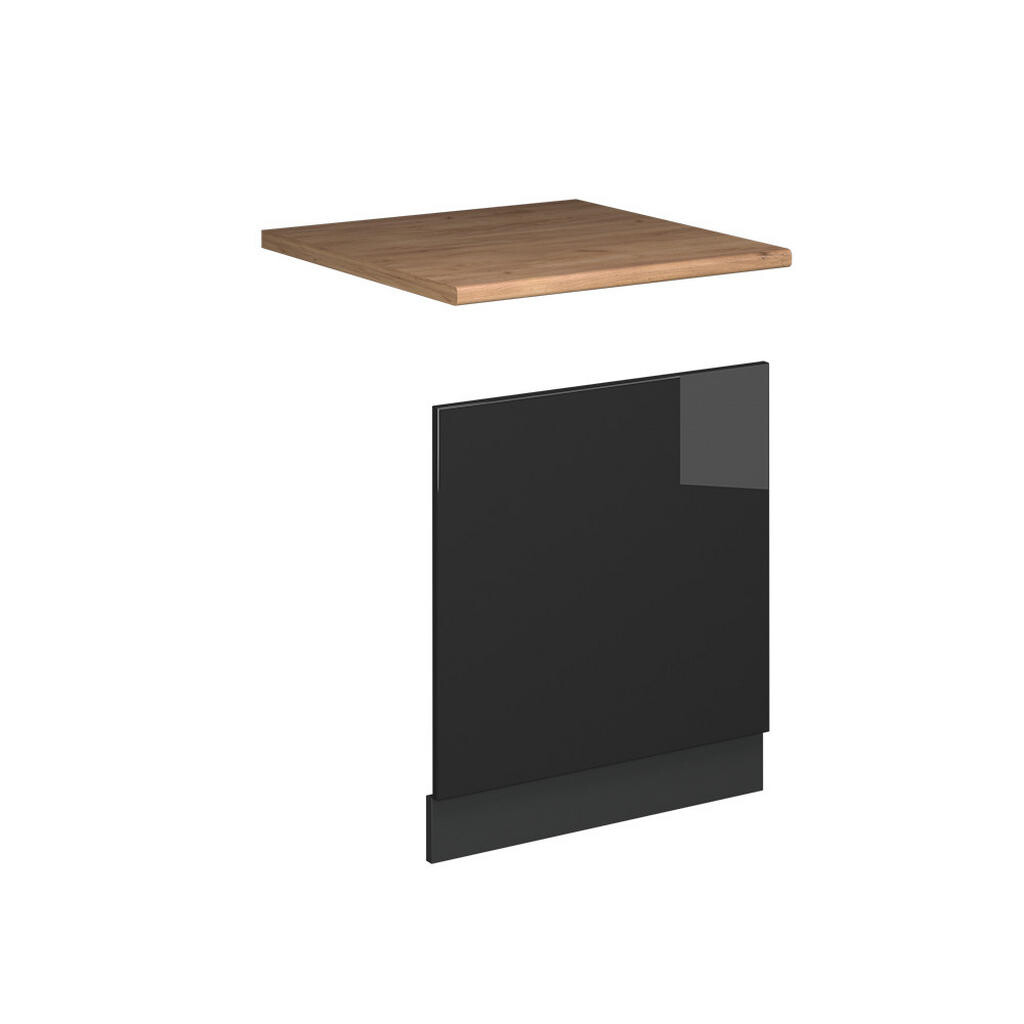 Vicco PŘEDNÍ PANEL Fame-Line Antracitový vysoký lesk 60 cm , PD Dub