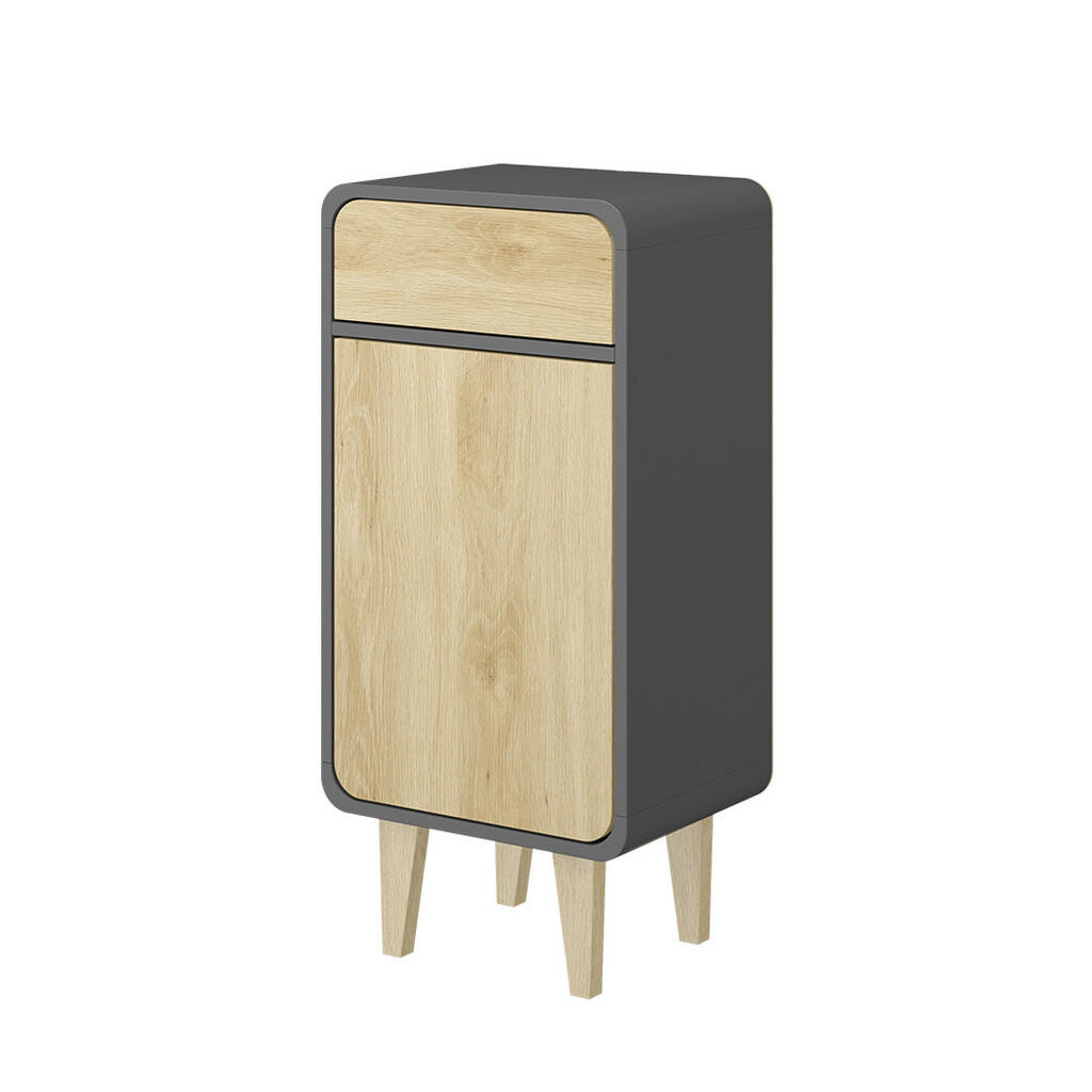 Vicco MIDI SKŘÍŇKA Arla Antracit/dub 40 x 81 cm
