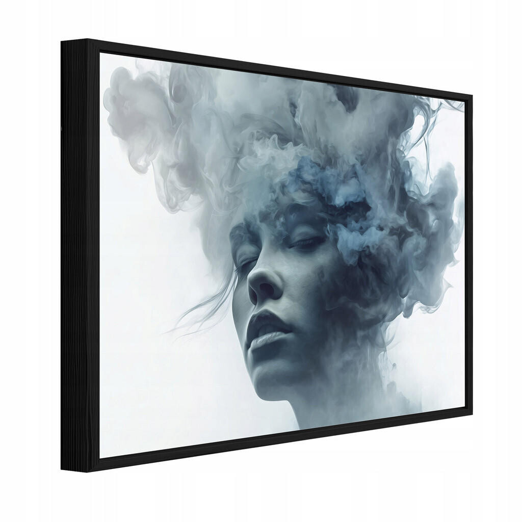 Wallarena ZARÁMOVANÝ obraz ženy abstraktní modrá 120x80 cm