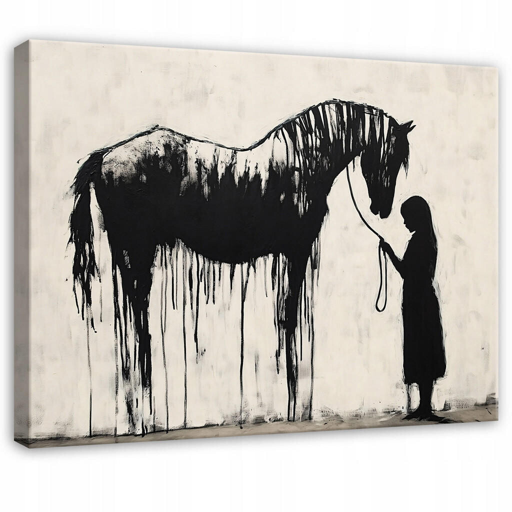 Wallarena OBRAZY NA PLÁTNĚ Abstraktní Banksy Moderní obývací pokoj 60x40