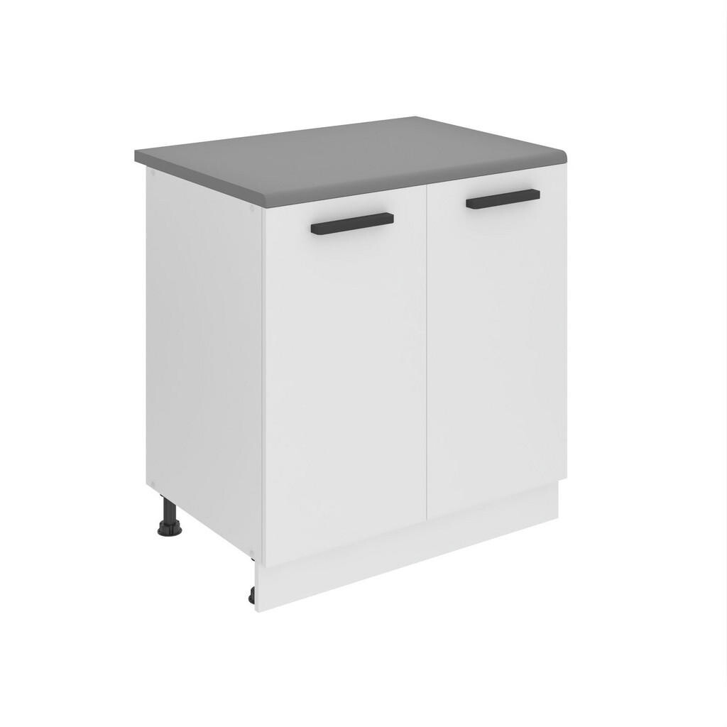 B BELINI GROUP KUCHYŇSKÁ SPODNÍ SKŘÍŇKA 80 cm SD, s pracovní deskou, s 2 dvířky, Bílá matná