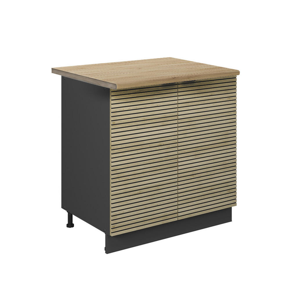 Vicco SPODNÍ SKŘÍŇKA KUCHYŇSKÉ LINKY Fame-Line, Dubový panel/Antracit, 80 cm pracovná doska Dub Goldkraft