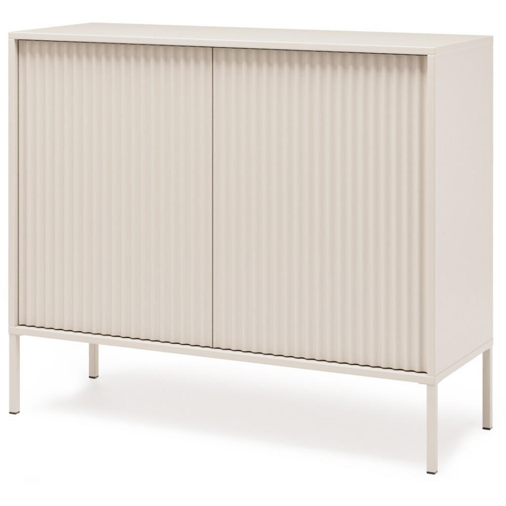 Beautysofa KOMODA Noto se 2 dvířky a drážkovanými čely, 104 cm