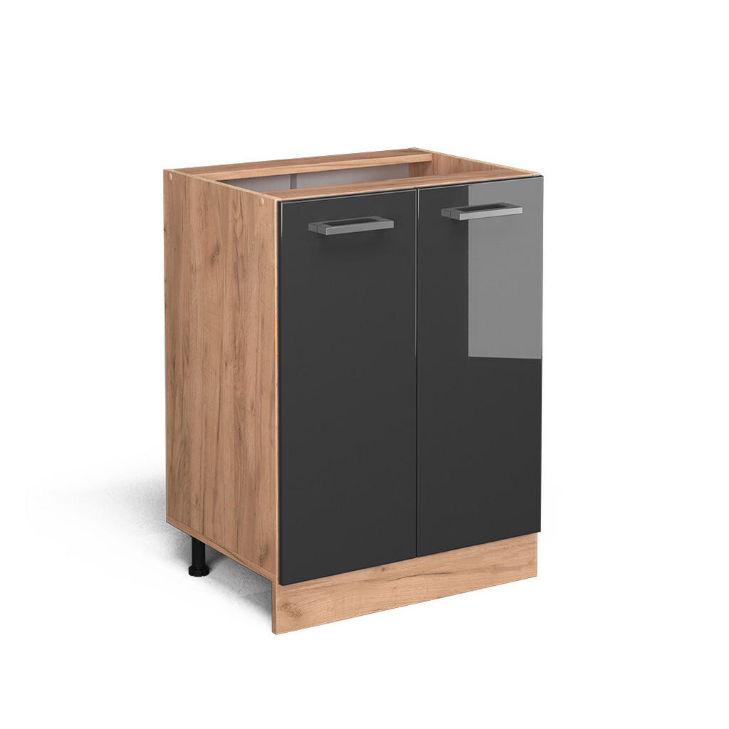 Vicco SPODNÍ SKŘÍŇKA KUCHYŇSKÉ LINKY R-Line Antracitový vysoký lesk 60 cm bez pracovní desky