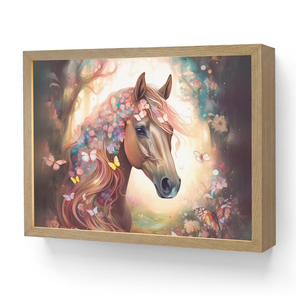 OnlyWow DOBÍJECÍ NOČNÍ LAMPIČKA Kůň - Příroda - Květiny - Motýli - Les 40x30 cm