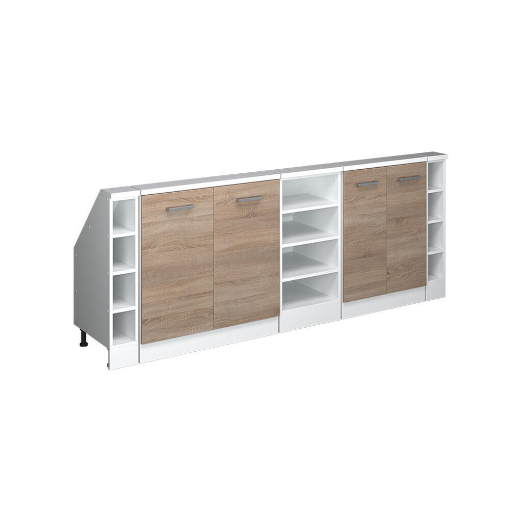 Vicco KUCHYŇSKÁ SKŘÍŇKA POD ŠIKMOU STŘECHU R-Line Sonoma 210 cm Sada 5 kusů