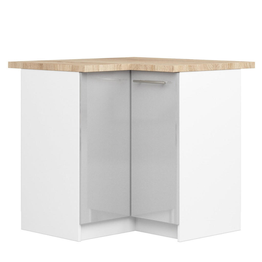 RAUMHIRSCH FURNITURE SKŘÍŇKA bílá, lesklý kov 85/90/46