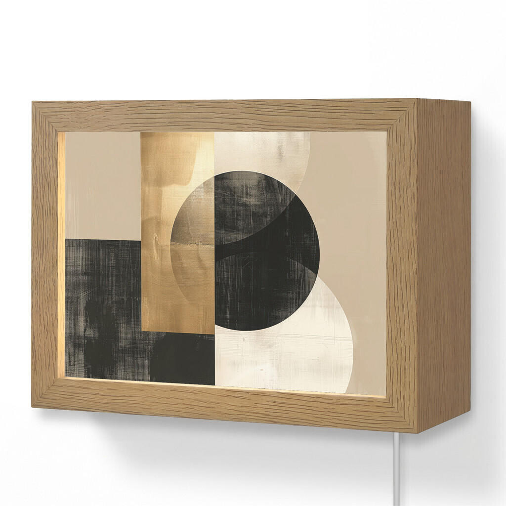 OnlyWow NÁSTĚNNÁ LAMPA Abstraktní - Moderní - Černá - Zlatá 20x15 cm