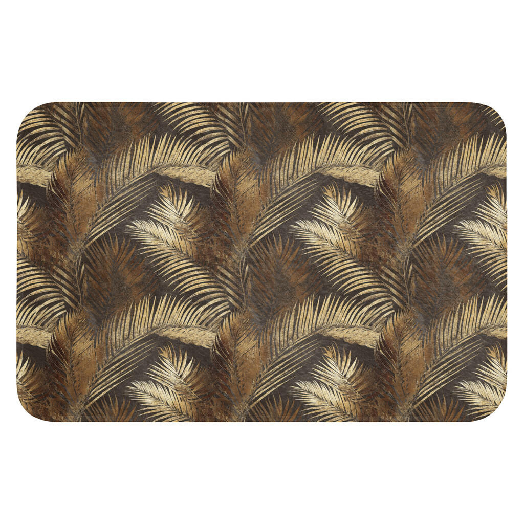 OnlyWow KOUPELNOVÁ PŘEDLOŽKA Tropical - Listy - zlaté 60x40 cm