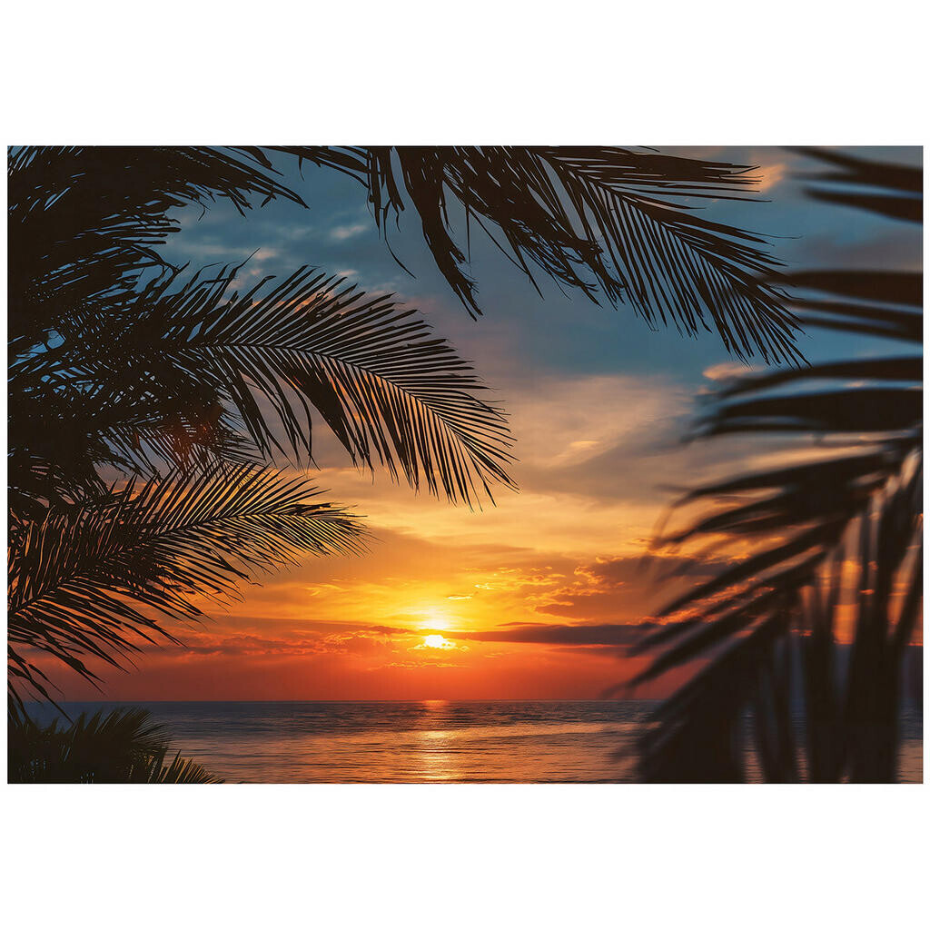 Wallarena FOTOTAPETA pláž palmy oranžová 200x140 cm