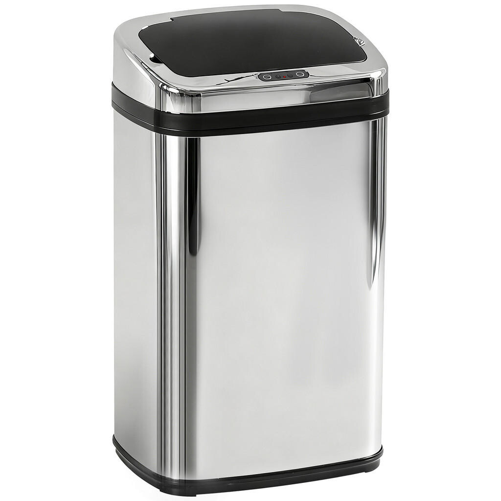 HOMCOM NEREZOVÝ automatický senzorový odpadkový koš, čtvercový, 30 l