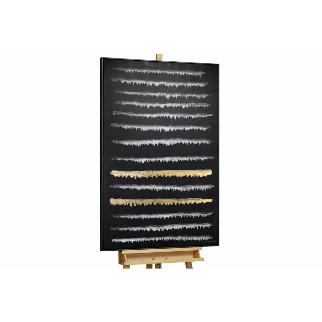 KUNSTLOFT RUČNĚ MALOVANÝ AKRYLOVÝ OBRAZ ČERNÝ, 83/123 CM