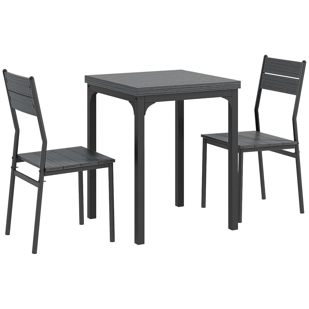 HOMCOM JÍDELNÍ set MDF kov šedý
