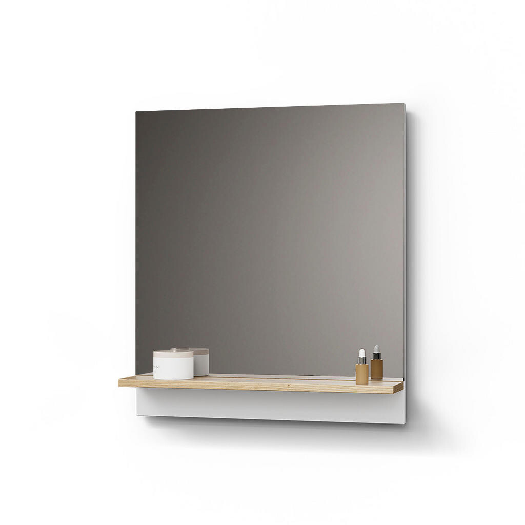 Livinity® KOUPELNOVÁ ZRCADLOVÁ SKŘÍŇKA Timavo Bílá 60 x 67 cm s policí