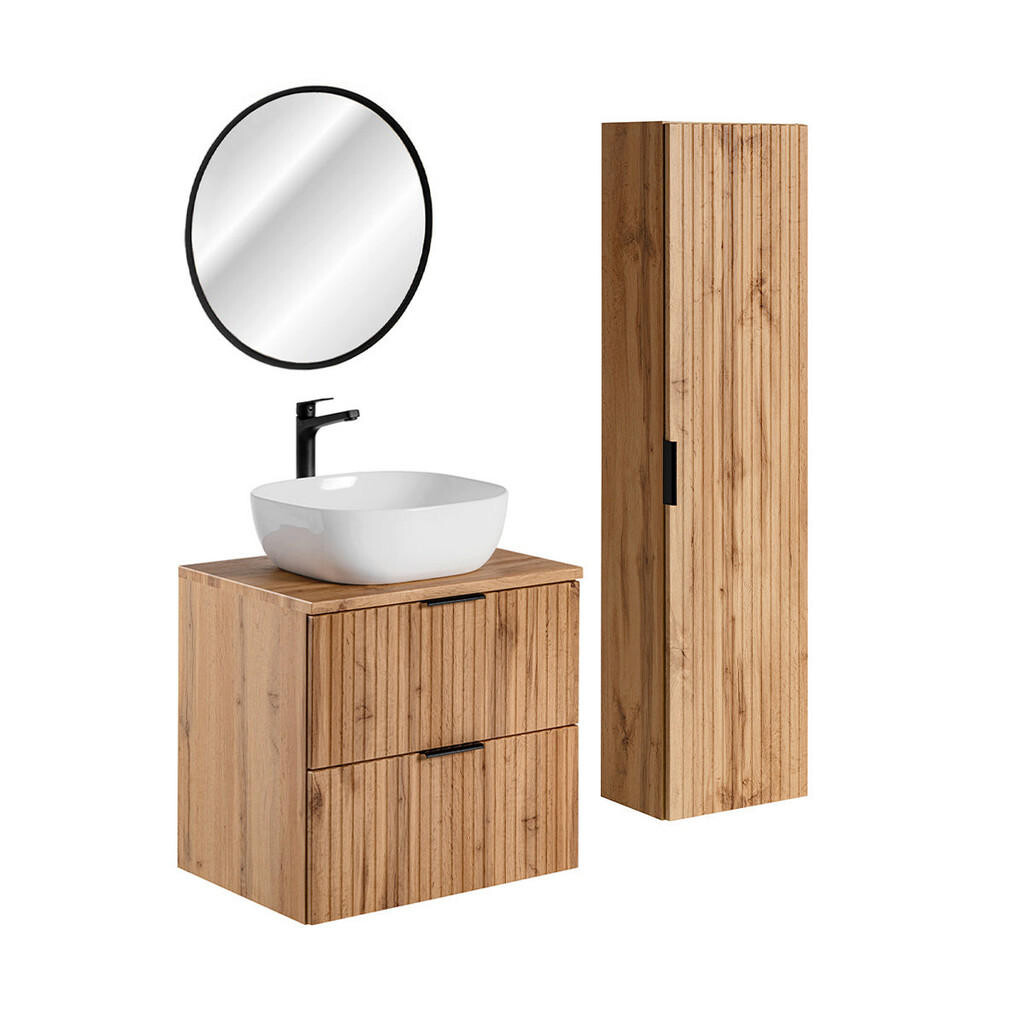 Petits-meubles KOUPELNOVÝ NÁBYTEK 60.6cm Adriel 2er-Set Dubové dřevo