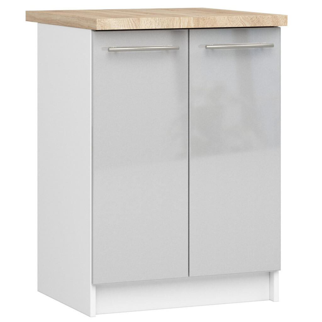 RAUMHIRSCH FURNITURE SPODNÍ SKŘÍŇKA bílá, metalická lesklá 85/60/46