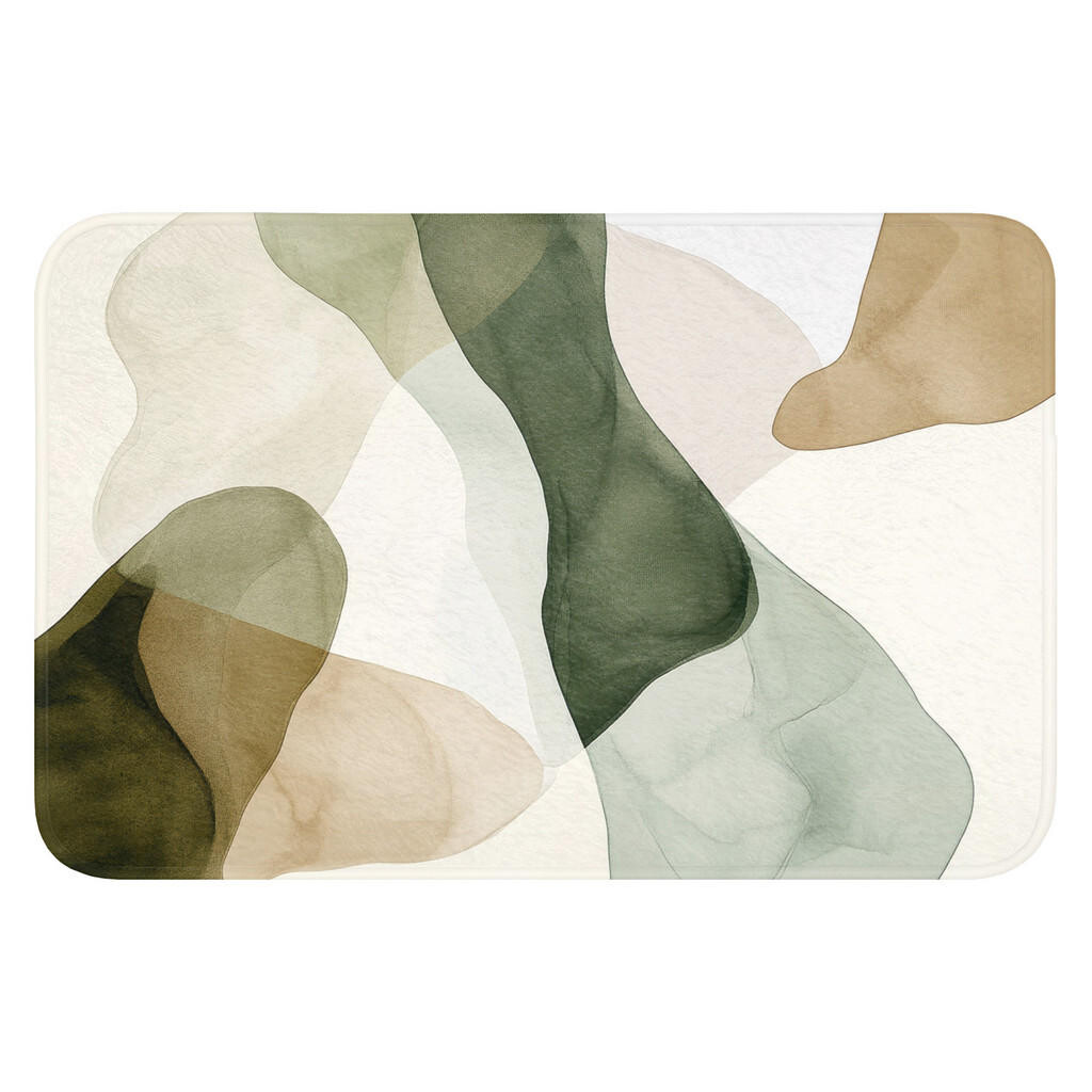 OnlyWow KOUPELNOVÁ PŘEDLOŽKA Japandi - Abstraktní - Zelená 60x40 cm