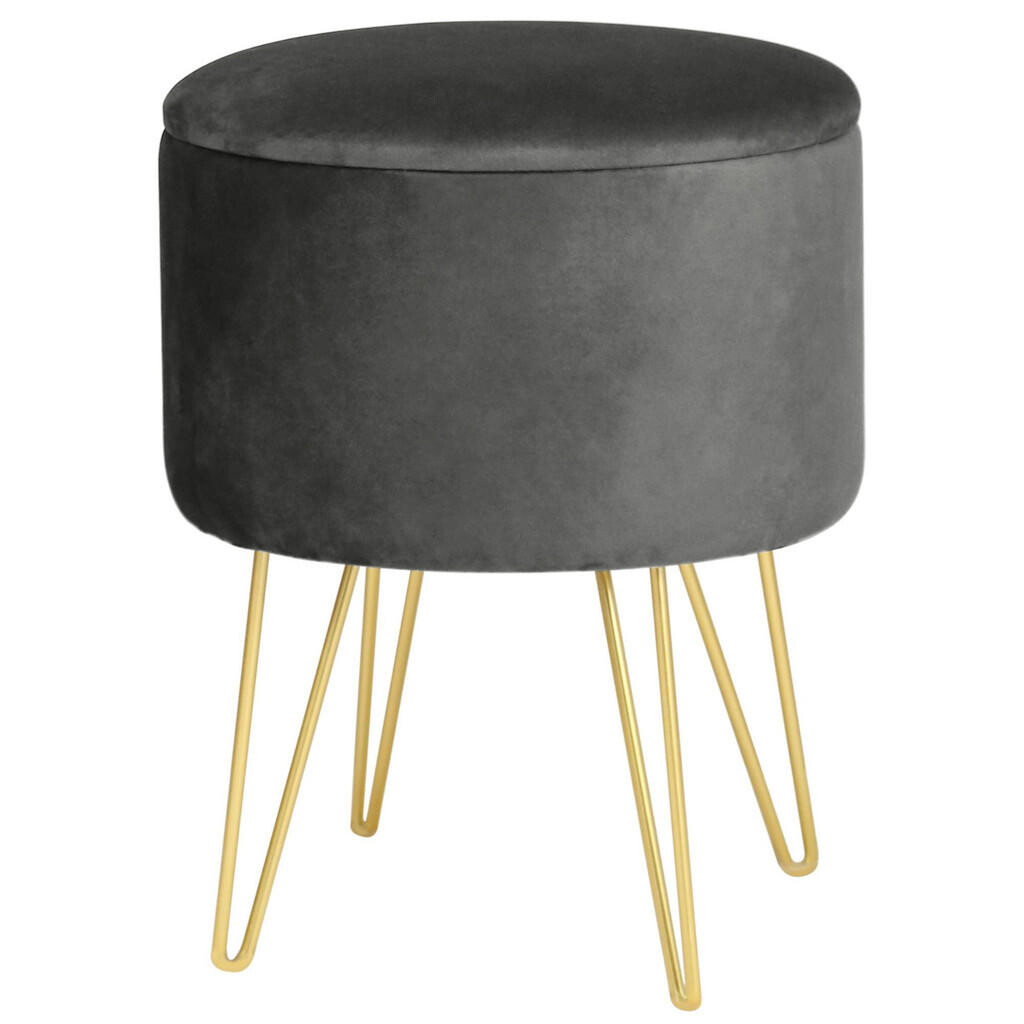 RAUMHIRSCH FURNITURE ČALOUNĚNÁ STOLIČKA šedá 35/45/35
