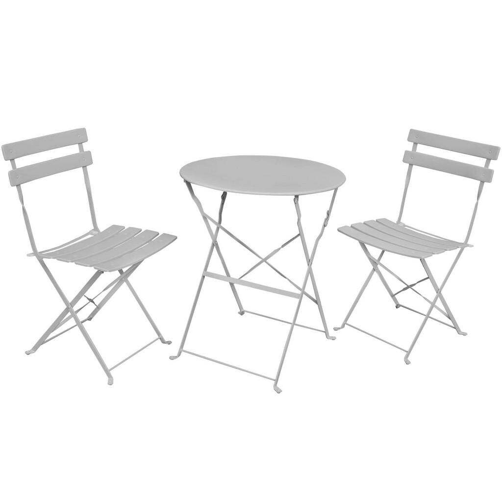 RAUMHIRSCH FURNITURE SKLÁDACÍ STŮL se skládacími židlemi, sada šedá 42/81/42