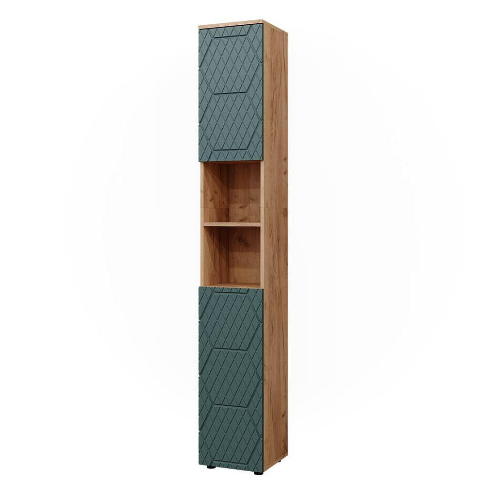 Vicco KOUPELNOVÁ SKŘÍŇKA Irma Zelený/zlatý dub 30 x 192 cm