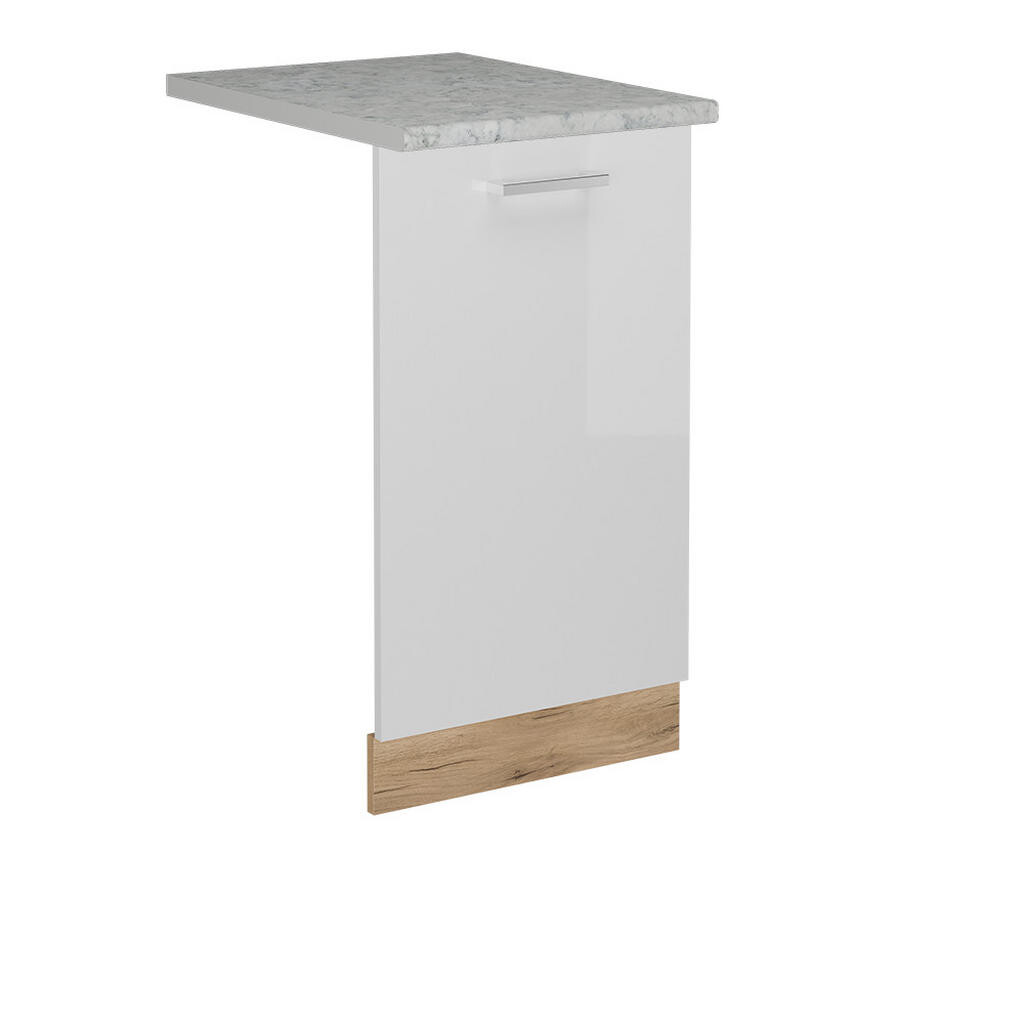 Vicco PŘEDNÍ PANEL R-Line Bílá vysoký lesk 45 cm s pracovní deskou