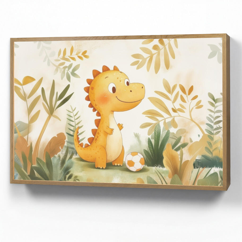 OnlyWow DOBÍJECÍ NOČNÍ LAMPIČKA Dino - Fotbal - Orange 100x70 cm