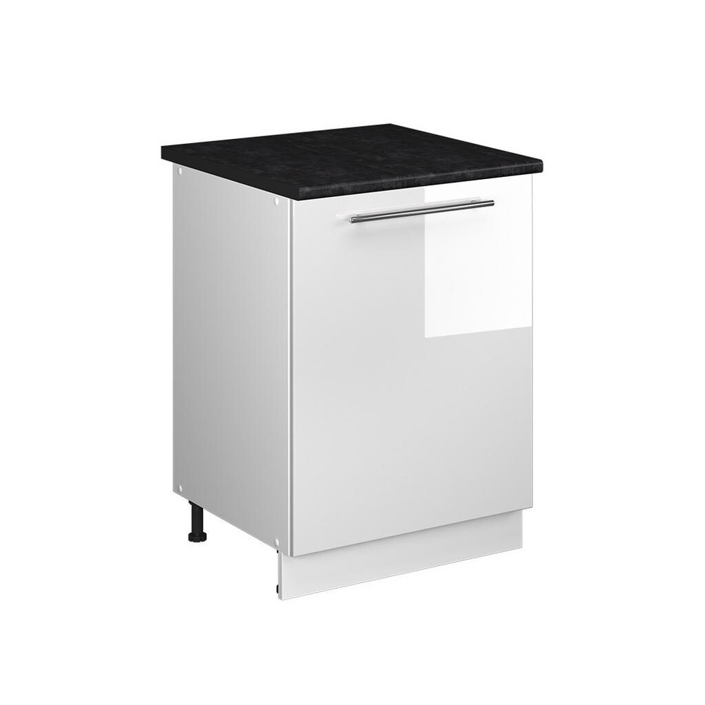 Vicco SPODNÍ SKŘÍŇKA KUCHYŇSKÉ LINKY Fame-Line, Bílá vysoký lesk/Bílá, 60 cm 1 dvířka s pracovní deskou