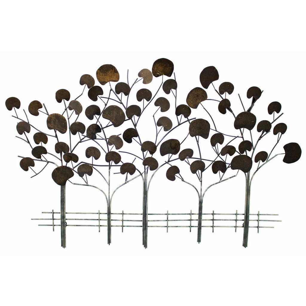 KUNSTLOFT KOVOVÁ NÁSTĚNNÁ DEKORACE HNĚDÁ, 113/76 CM