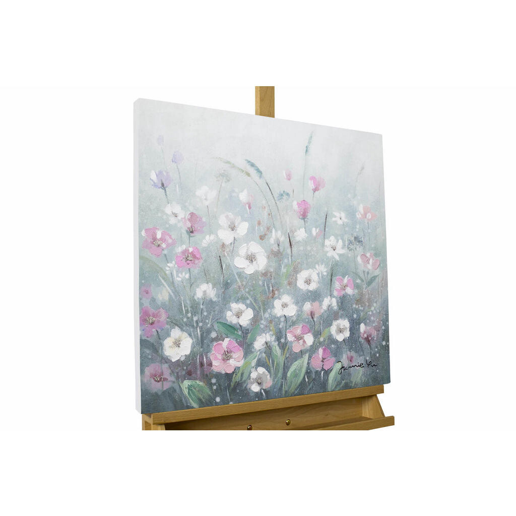 KUNSTLOFT RUČNĚ MALOVANÝ AKRYLOVÝ OBRAZ BÍLÝ/ŠEDÝ, 60/60 CM