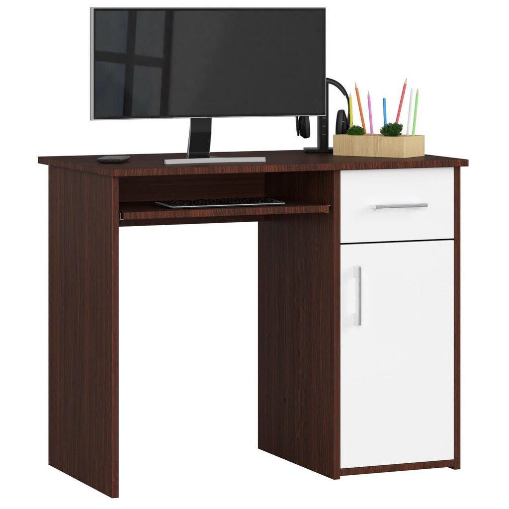 RAUMHIRSCH FURNITURE PSACÍ STŮL Tmavě hnědý, bílý 74/90/50