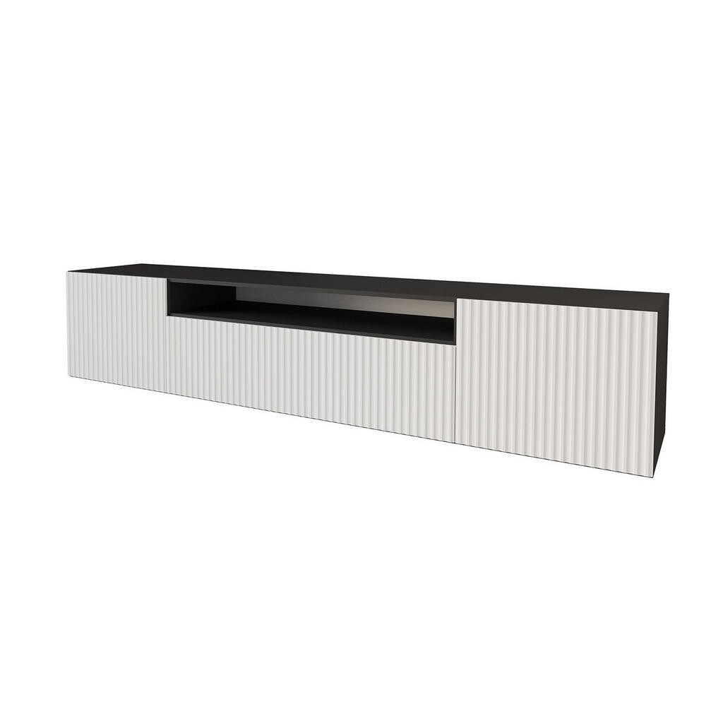 ALTDECOR NÍZKÁ komoda NOA-2-W 200 x 40 x 41 cm – černá / bílá