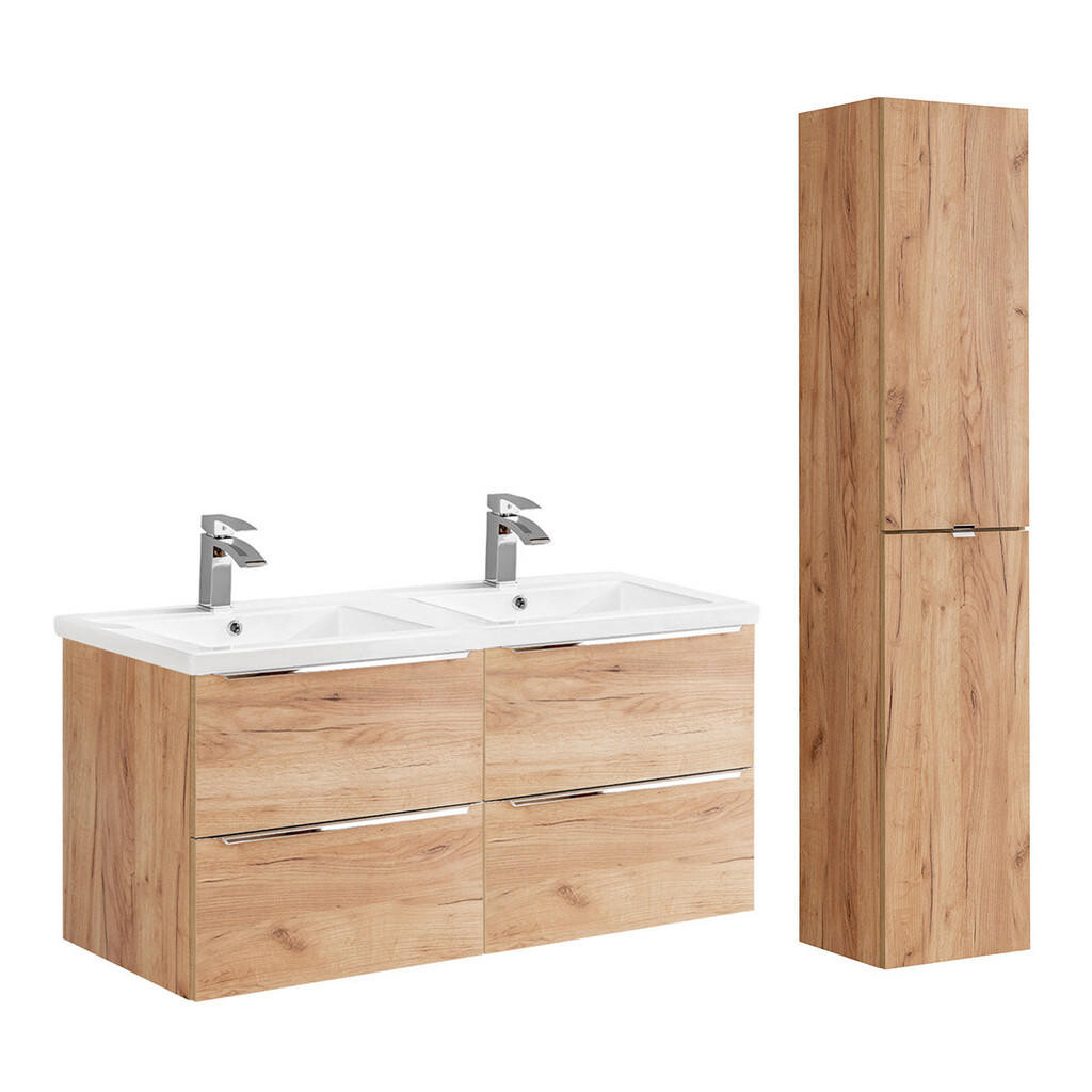 Petits-meubles KOUPELNOVÝ NÁBYTEK 120cm April 2er-Set Dřevo