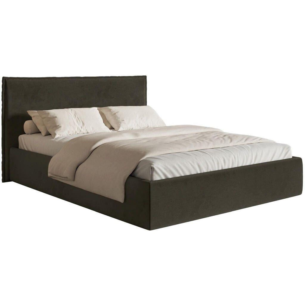 Selsey ČALOUNĚNÁ POSTEL Softie Slim tmavě zelená velur 160x200