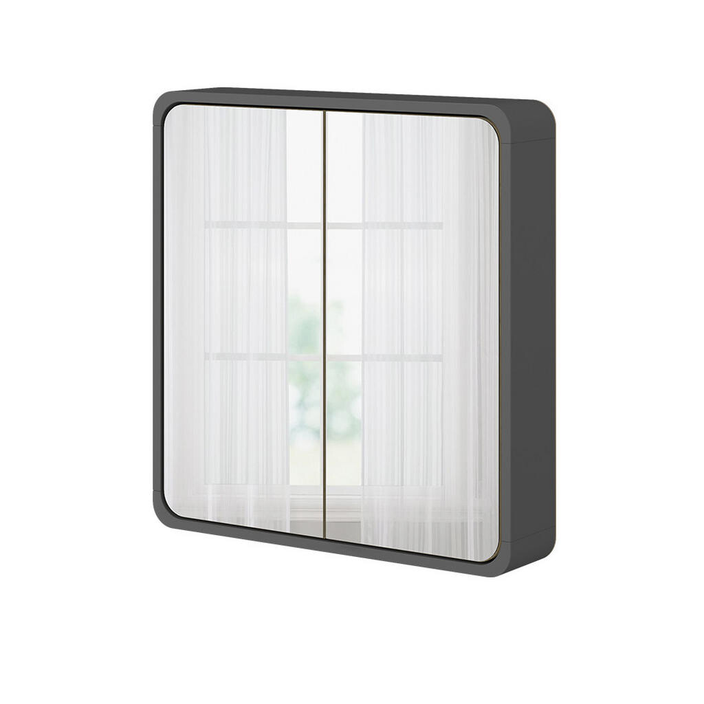 Vicco KOUPELNOVÁ ZRCADLOVÁ SKŘÍŇKA Arla Antracit/dub 60 x 60 cm