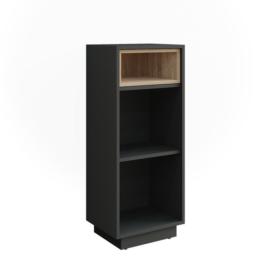 Vicco STŘEDOVÁ SKŘÍŇKA Beatrice Anthracite/Sonoma 38 x 93 cm se 3 přihrádkami