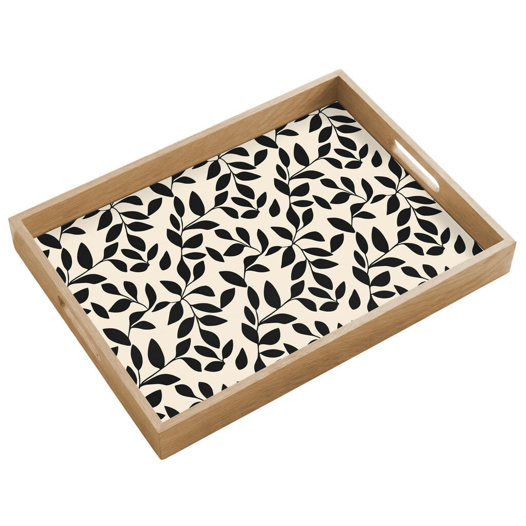 OnlyWow SERVÍROVACÍ PODNOS Elegantní - vzorované - černé - béžové 50x35 cm