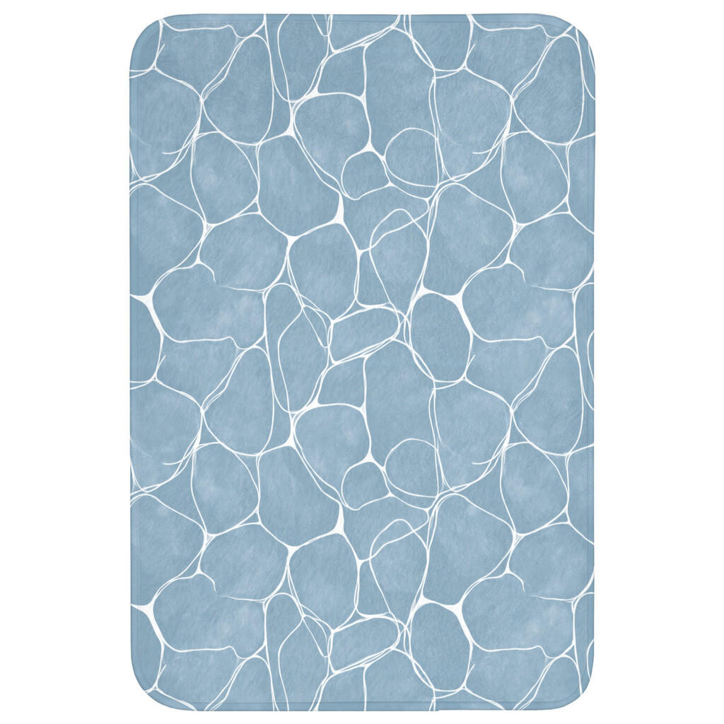 OnlyWow KOUPELNOVÁ PŘEDLOŽKA Organic - vzor - modrá 60x90 cm