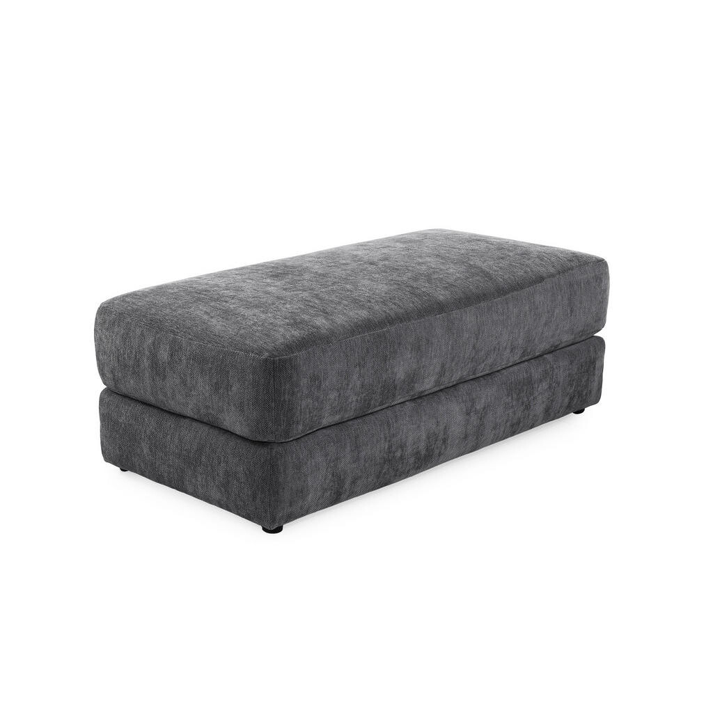 luma-home ČALOUNĚNÁ STOLIČKA s pružinovým jádrem, Š124/H60/V40 cm, potah ze ženilky, šedá / 15259