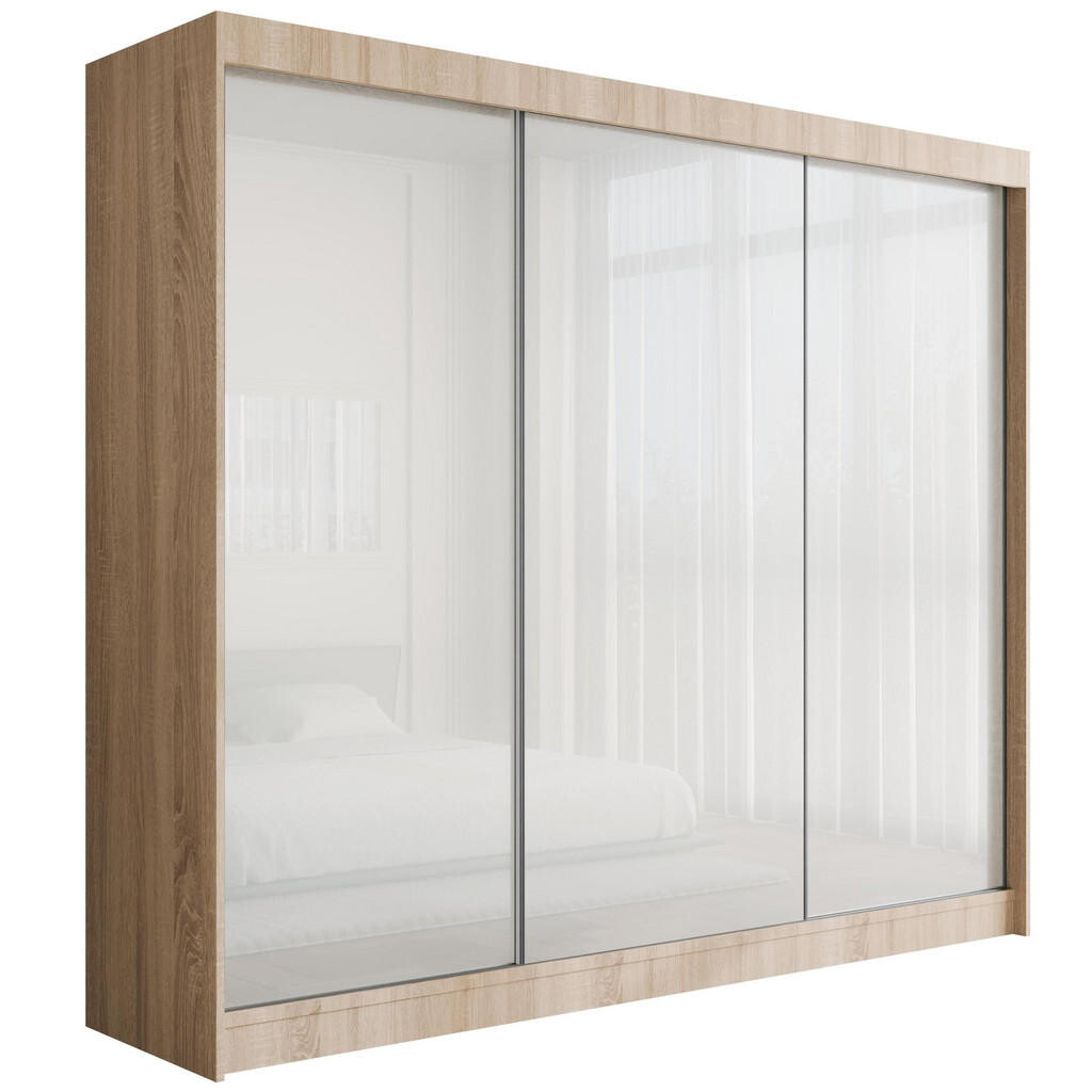 ALTDECOR ŠATNÍ SKŘÍŇ PEKA – 250 cm – Sonoma dub | bílá
