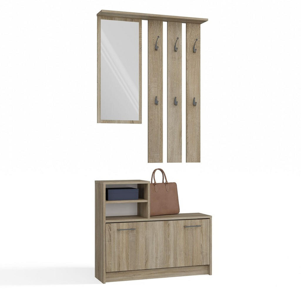 RAUMHIRSCH FURNITURE ŠATNÍK praktická šatníková sestava se zrcadlem Sonoma 85/180/24