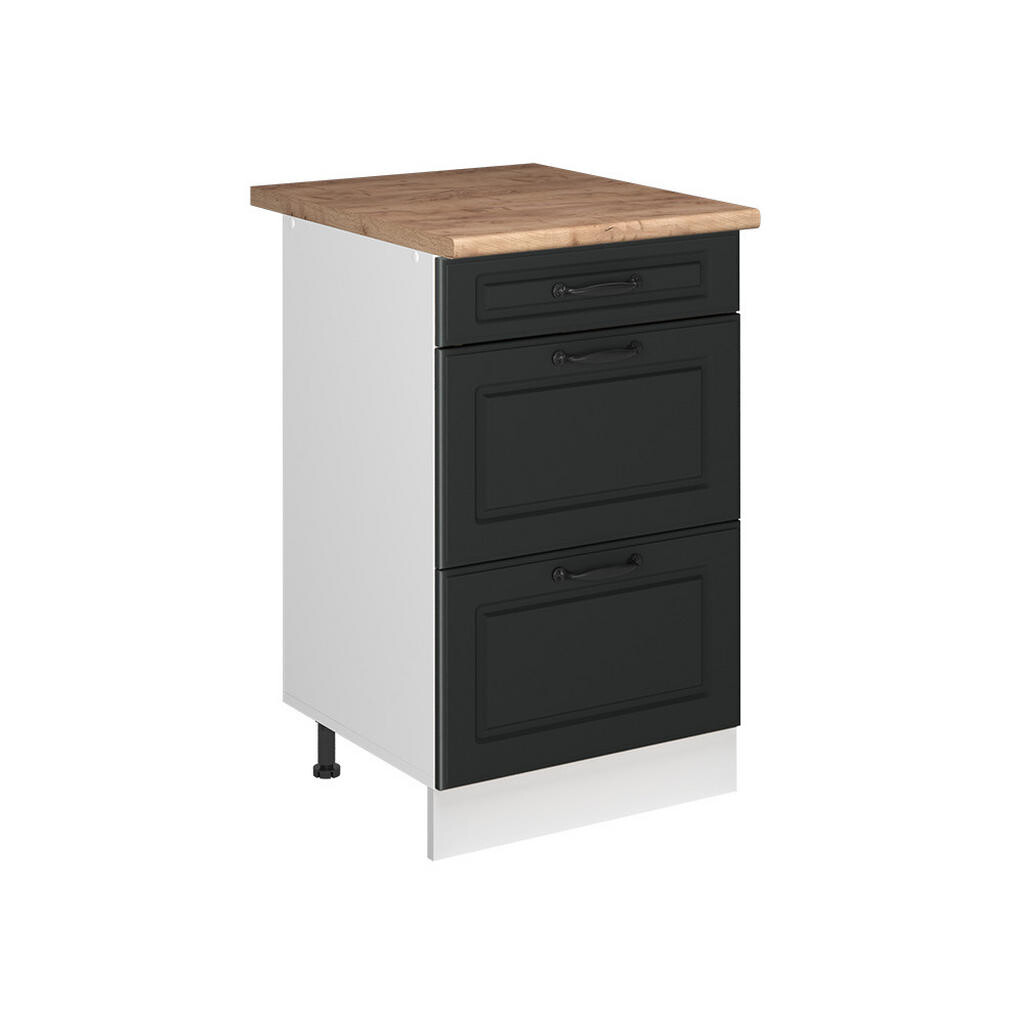 Vicco SPODNÍ SKŘÍŇKA KUCHYŇSKÉ LINKY R-Line, Antracitový venkovský dům/Bílá, 50 cm pracovná doska Dub Goldkraft
