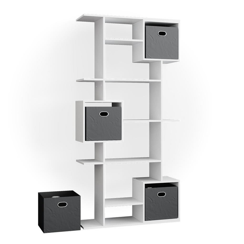 Vicco DĚLICÍ STĚNA Cube Bílá 92 x 187.7 cm se 2 skládacími boxy