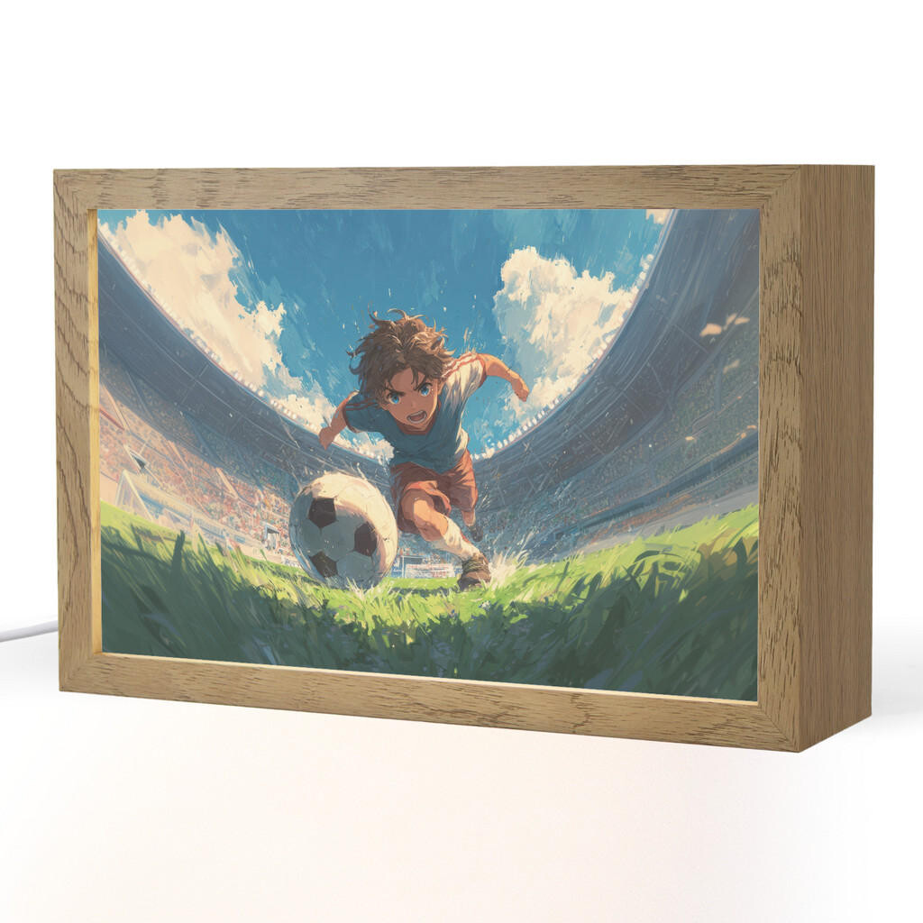 OnlyWow NOČNÍ LAMPIČKA Stadion - Fotbalista - Míč 30x20 cm