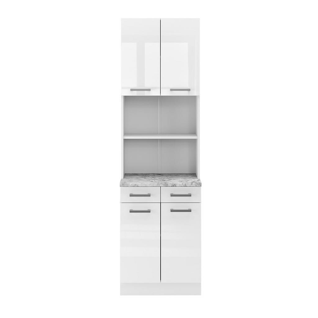 Vicco KUCHYŇSKÝ BLOK R-Line Bílá vysoký lesk 60 cm S pracovní deskou