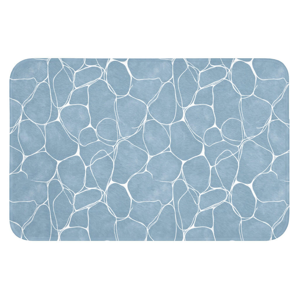 OnlyWow KOUPELNOVÁ PŘEDLOŽKA Organic - vzor - modrá 60x40 cm