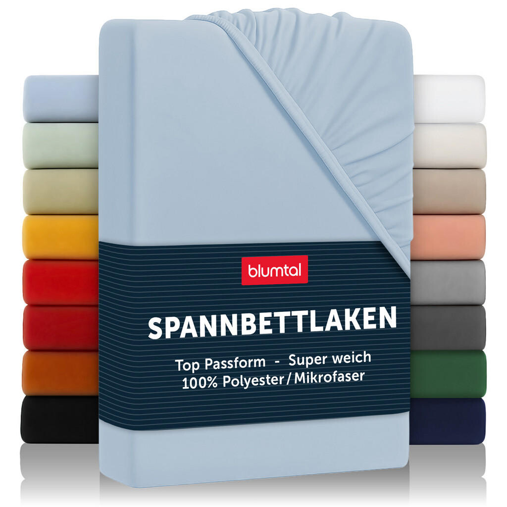 Blumtal NAPÍNACÍ prostěradlo z mikrovlákna, 120/190/30 cm, Světle modrá